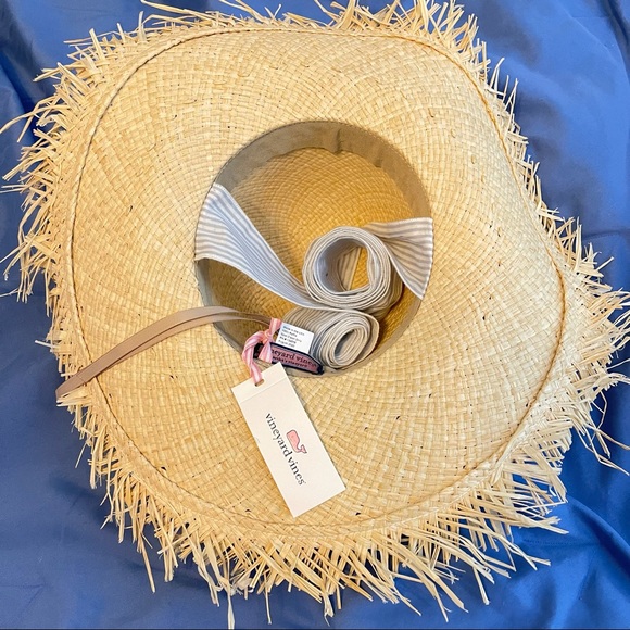 Vineyard Vines Scarf Tied Fringe Sunhat main image 6